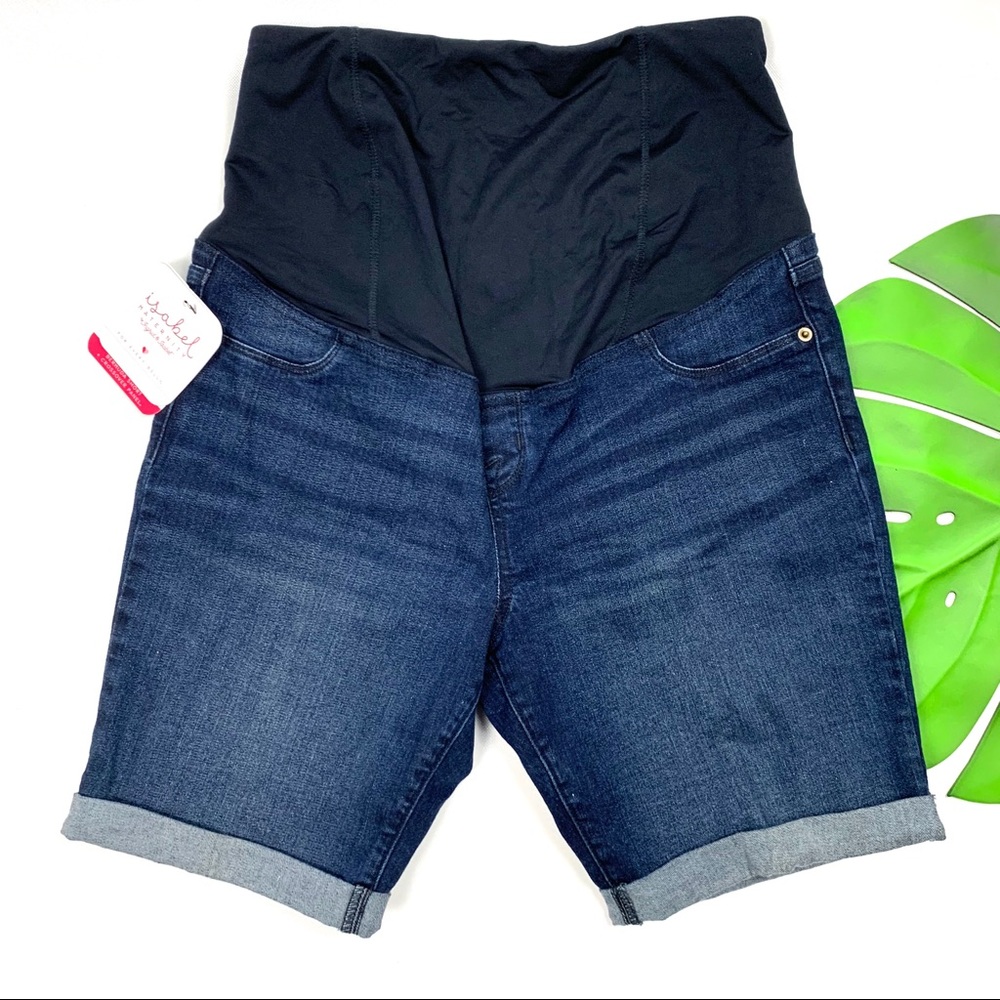 Isabel Maternity Bermuda Shorts + Crossover Panel